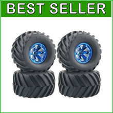 Load image into Gallery viewer, 1:10 Scale Rubber Tire &amp; Wheel Set – 4PCS for HPI Tamiya Kyosho - Easy Install