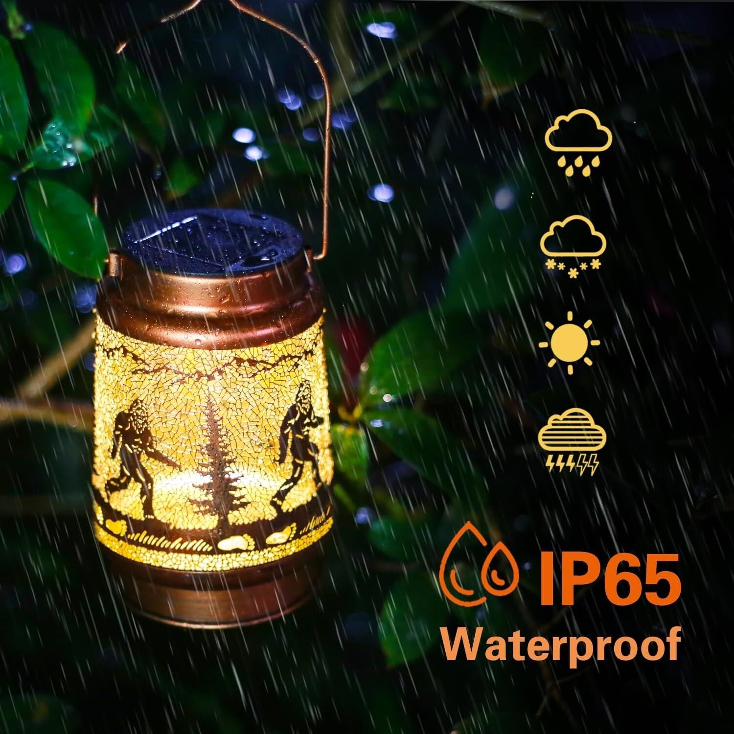 Artistic Bigfoot Solar Lanterns - Unique Hanging Decor for Garden & Backyard