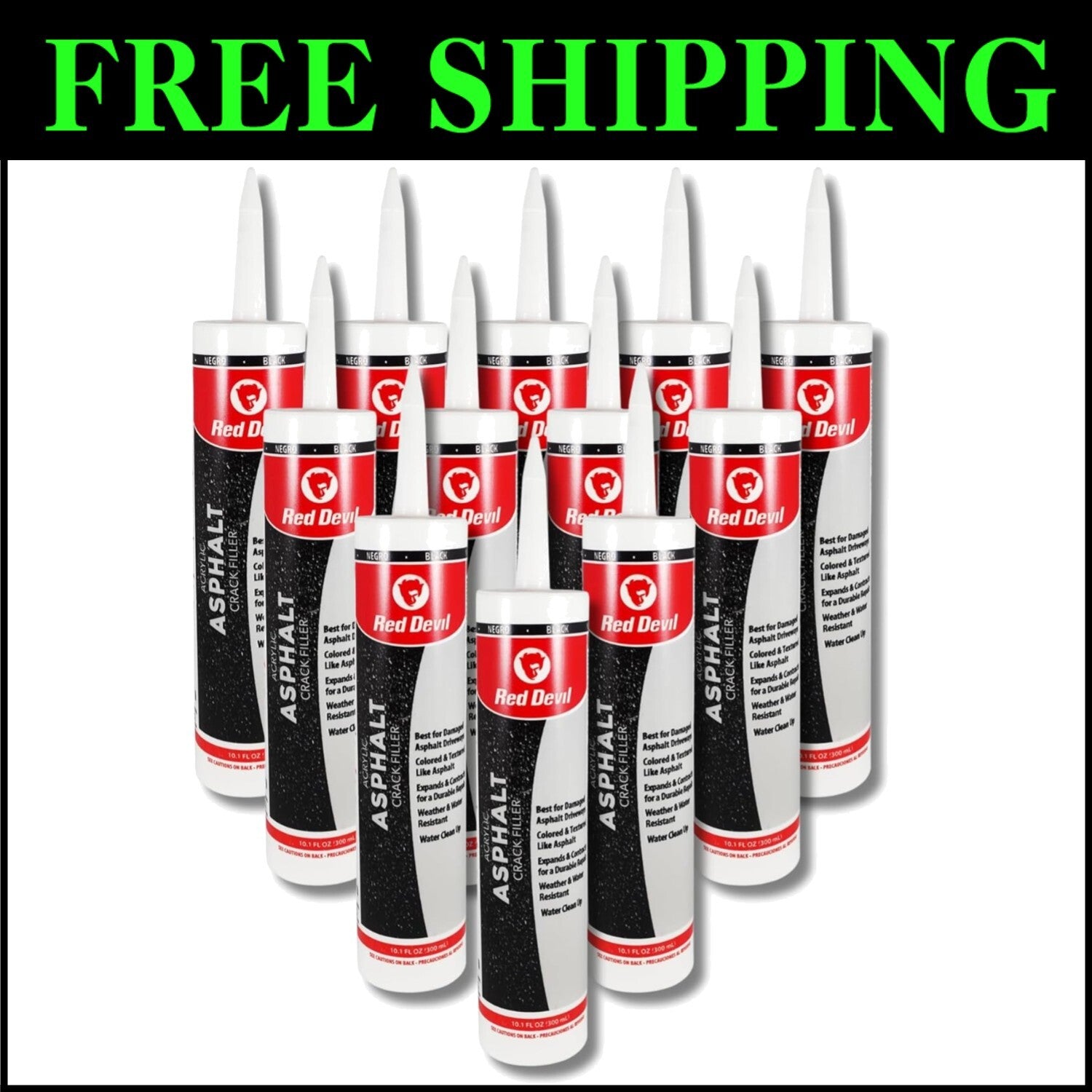 Pack of 12 Acrylic Asphalt Crack Filler Sealant – Waterproof & Flexible Repair