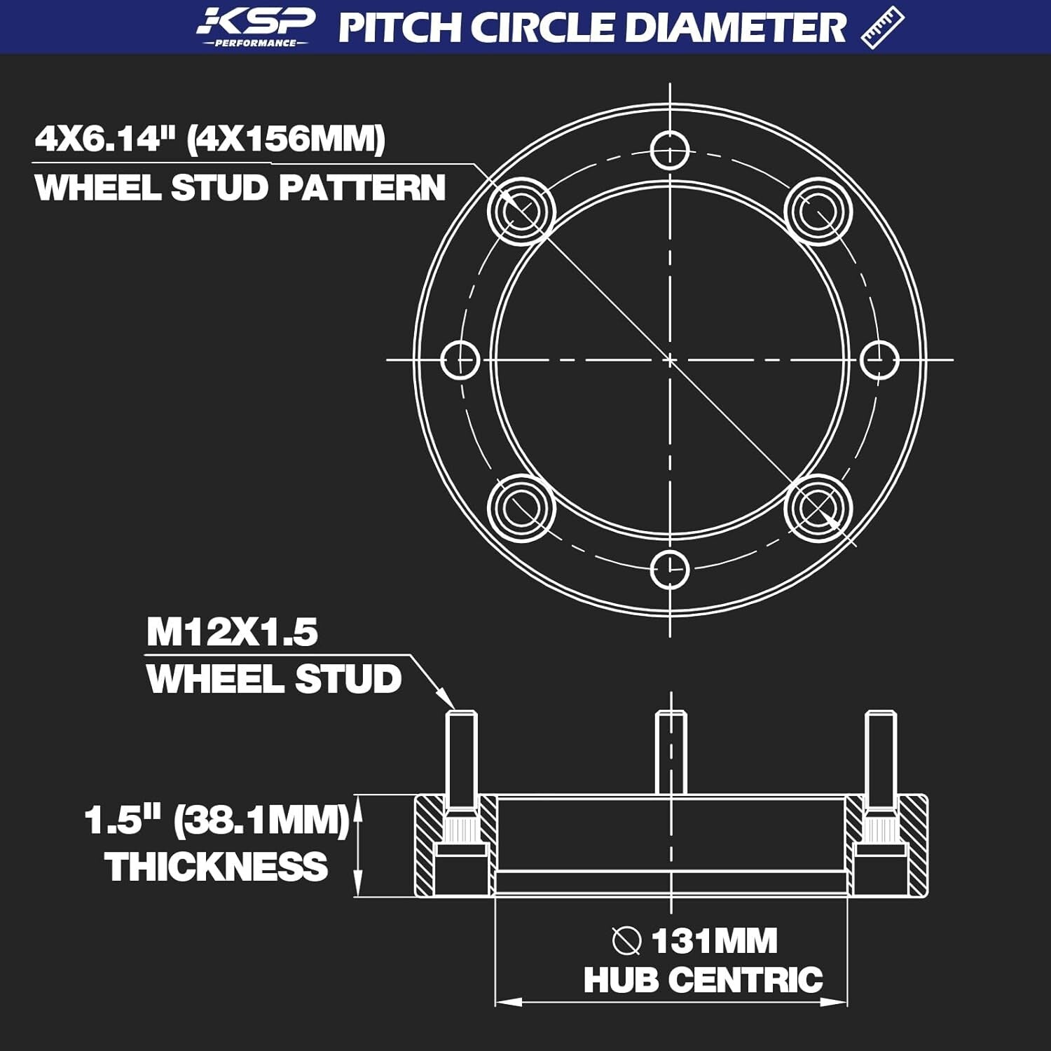 Polaris 4X156 Wheel Spacers 1.5in Aluminum Spacers for Enhanced Stability
