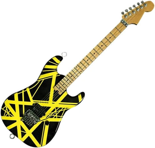 Eddie Van Halen Mini Replica Guitar - Gorgeous Black & Yellow Display Model