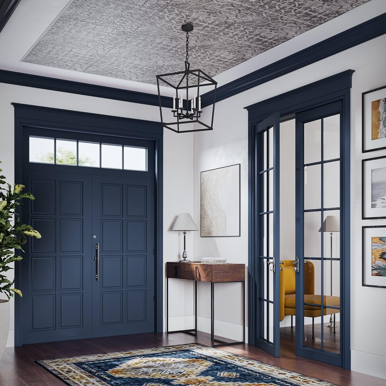 Sustainable 5 Pack 24 Inch Tin Ceiling Panels for Kitchens - Easy Installation