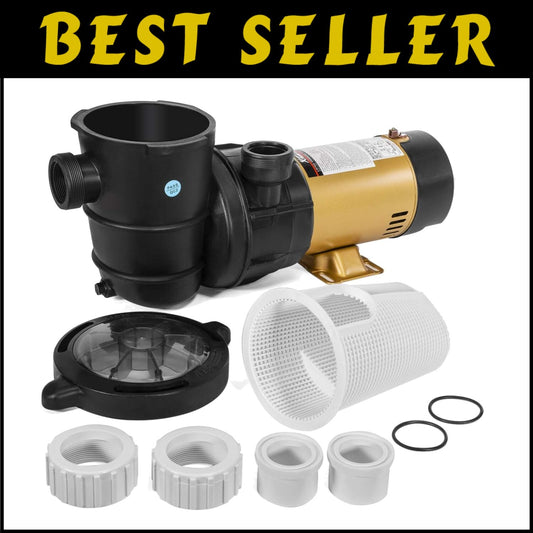 Heavy-Duty 2-Speed Pool Pump - 83 GPM Flow Rate with Oversized Strainer Basket