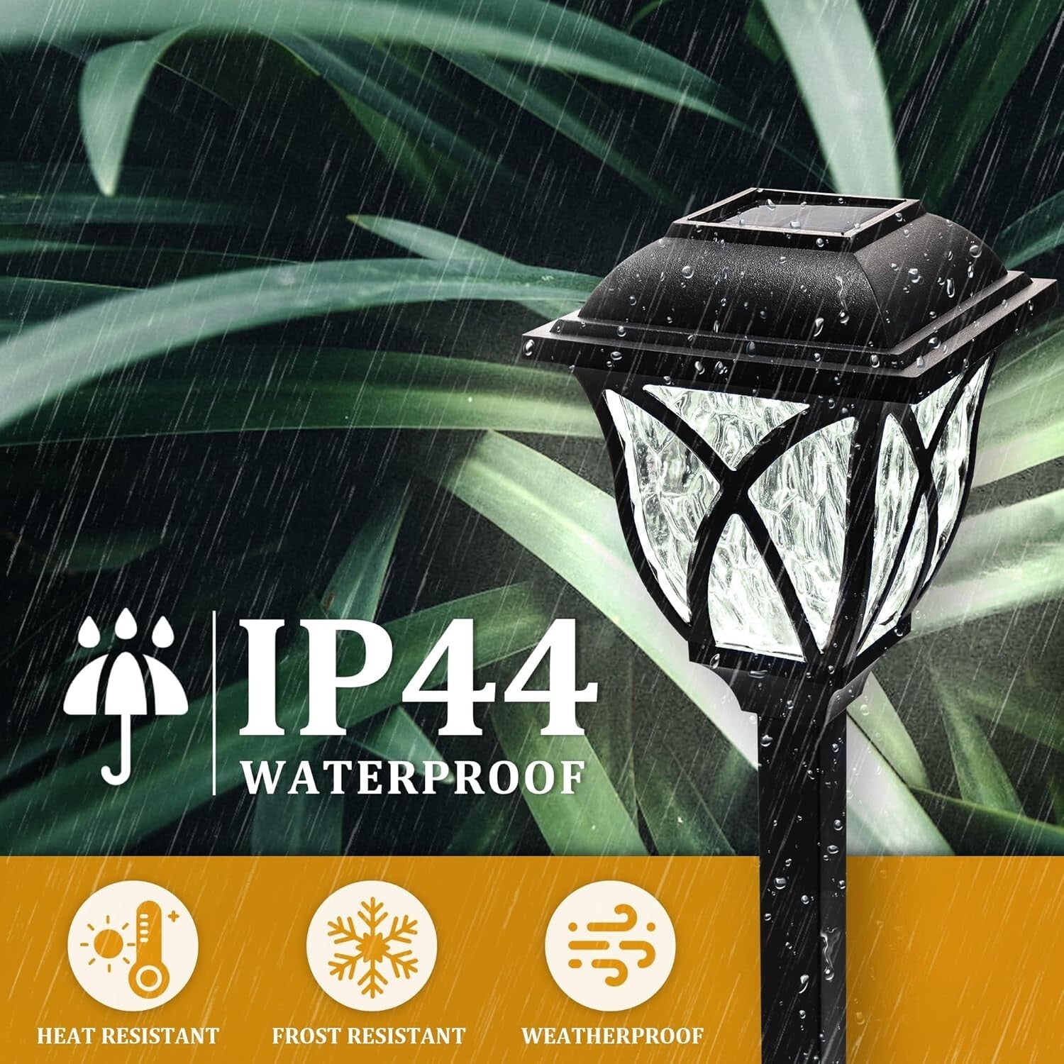 Eco-Friendly Solar Garden Lights - Weather-Resistant 8-Pack for Pathway Decor