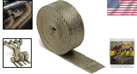 Pliable 50' Titanium Exhaust Wrap - Reduces Temperatures & Enhances Horsepower