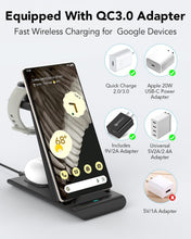 Load image into Gallery viewer, 3-in-1 Wireless Charger Stand for Google Pixel Watch 3/2 &amp; Phones - Fast Charge