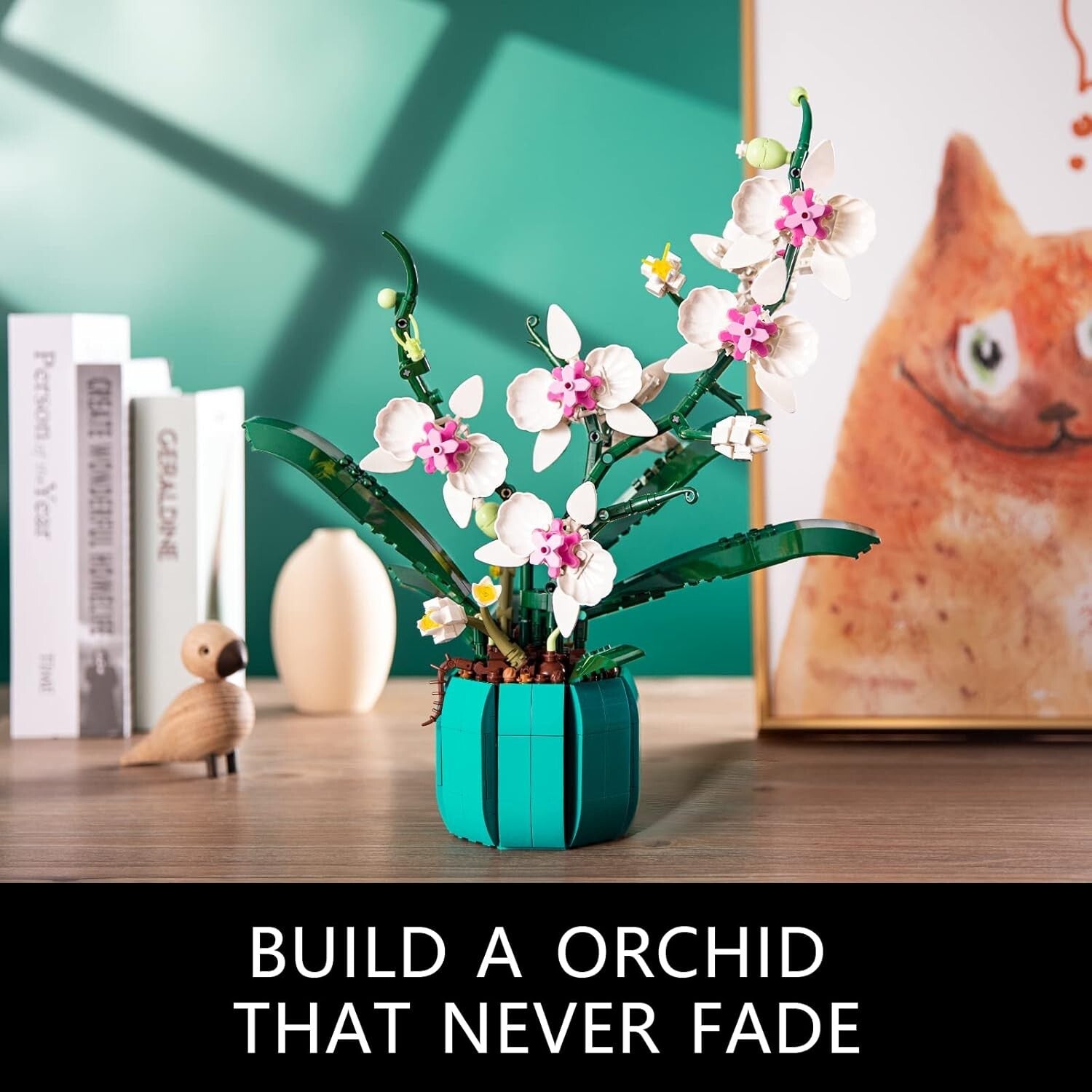 Elegant Artificial Orchid Flower Building Set - Perfect Gift for All Occasions