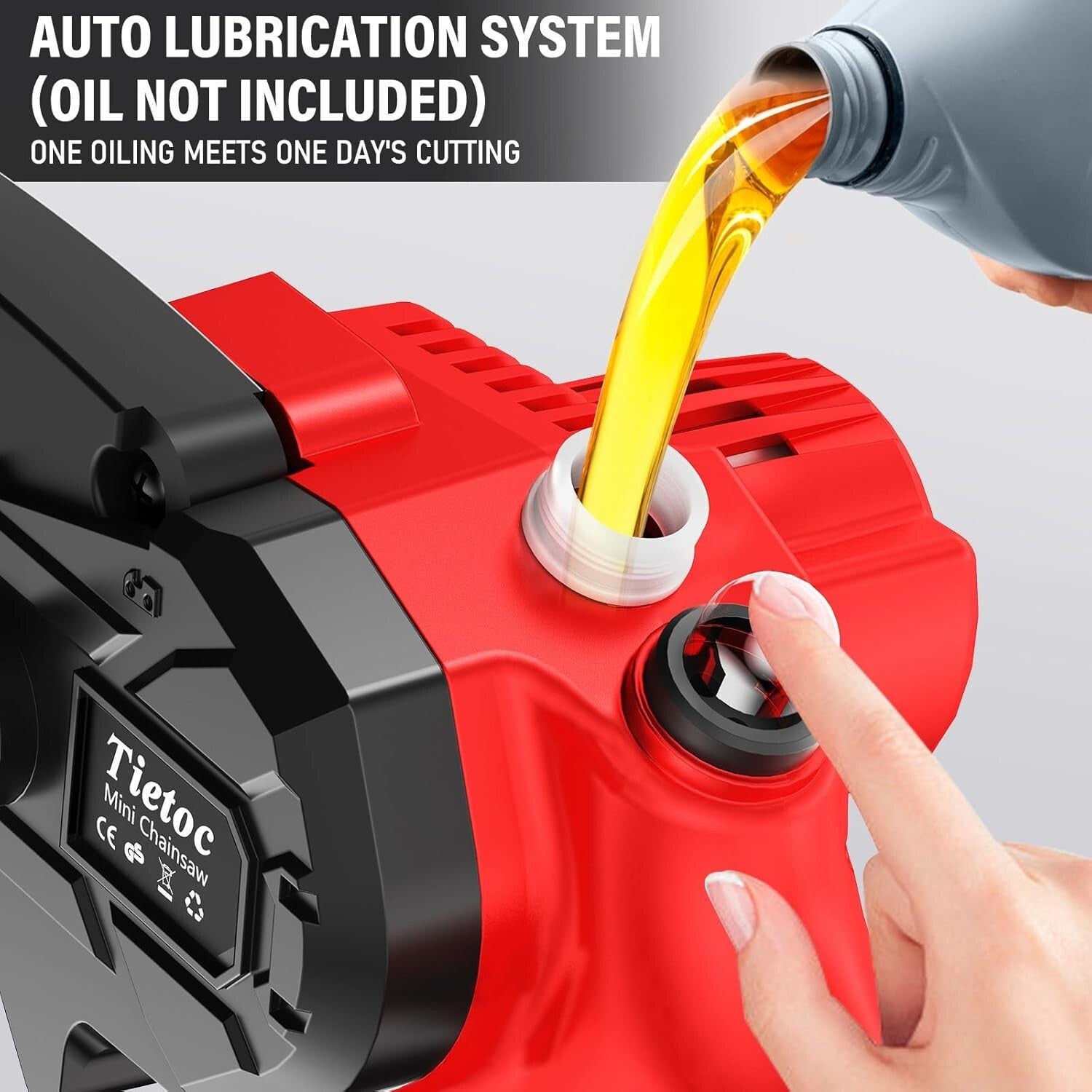 Versatile 6-Inch Mini Chainsaw with Safety Features & 2 All-Day Batteries