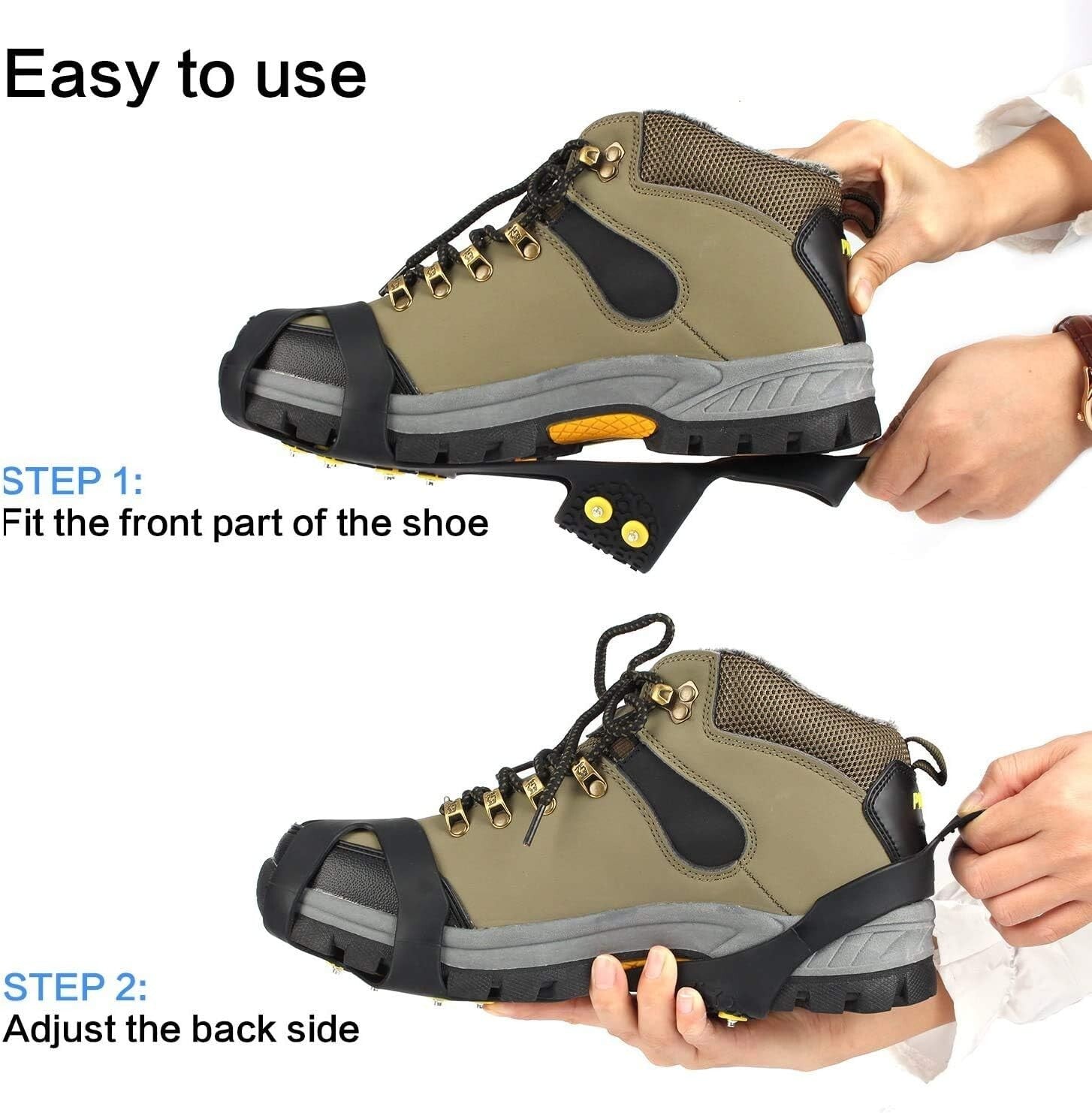 Durable Ice Grips Over Shoes – Slip-On Traction Cleats for Snow & Ice Activities