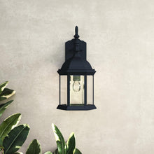 Load image into Gallery viewer, Weatherproof Black Outdoor Lantern with Touch Control | Elegant 6-Sided Design