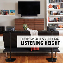 Load image into Gallery viewer, Audio-Enhancing Aluminum Stand for Sonos Speakers with Cable Management - Black