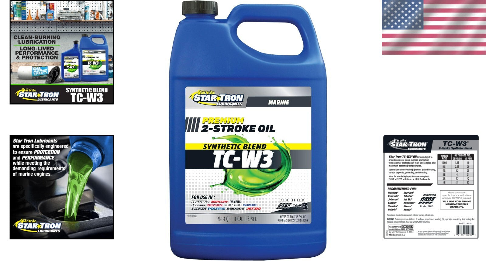 Eco-Friendly TC-W3+ 2-Cycle Engine Oil - Cleaner Burning Formula - 1 Gallon