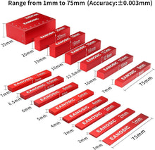 Load image into Gallery viewer, Professional Precision Plate Setup Block Set - 15 Pieces in Laser Engraved.red