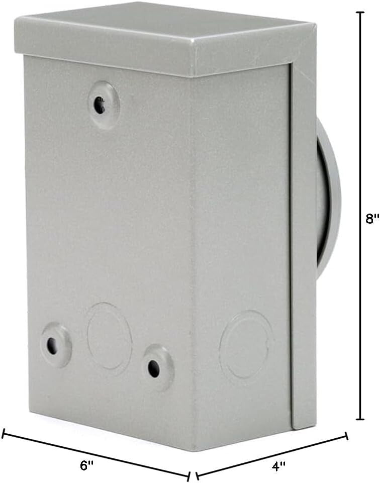 Weather-Resistant 30-Amp Power Inlet Box - 7,500 Watt Generator Compatibility