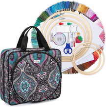 Load image into Gallery viewer, Complete Craft Carry Case with 100 Threads and Embroidery Essentials Included