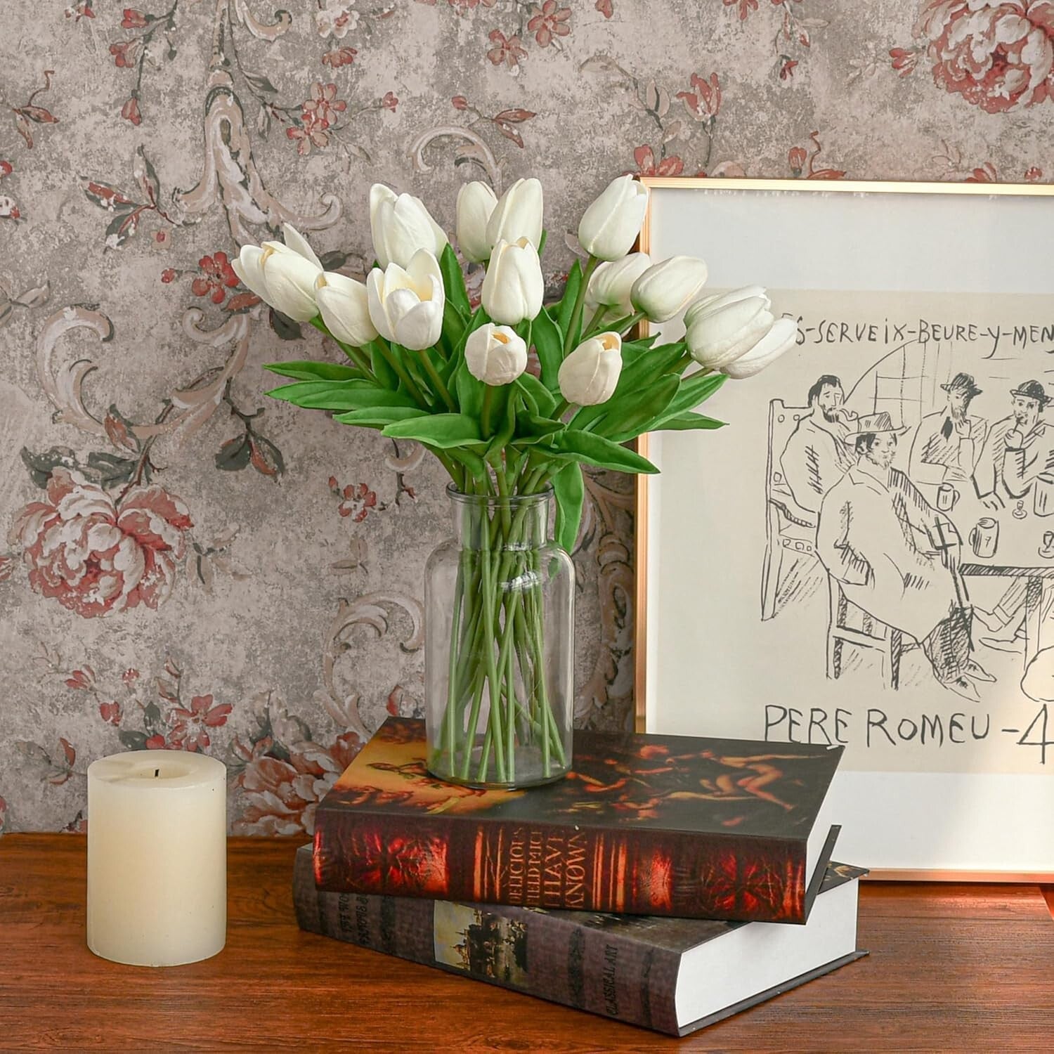 Elegant 60pcs White Tulip Silk Flowers – Perfect for Weddings & Home Decor