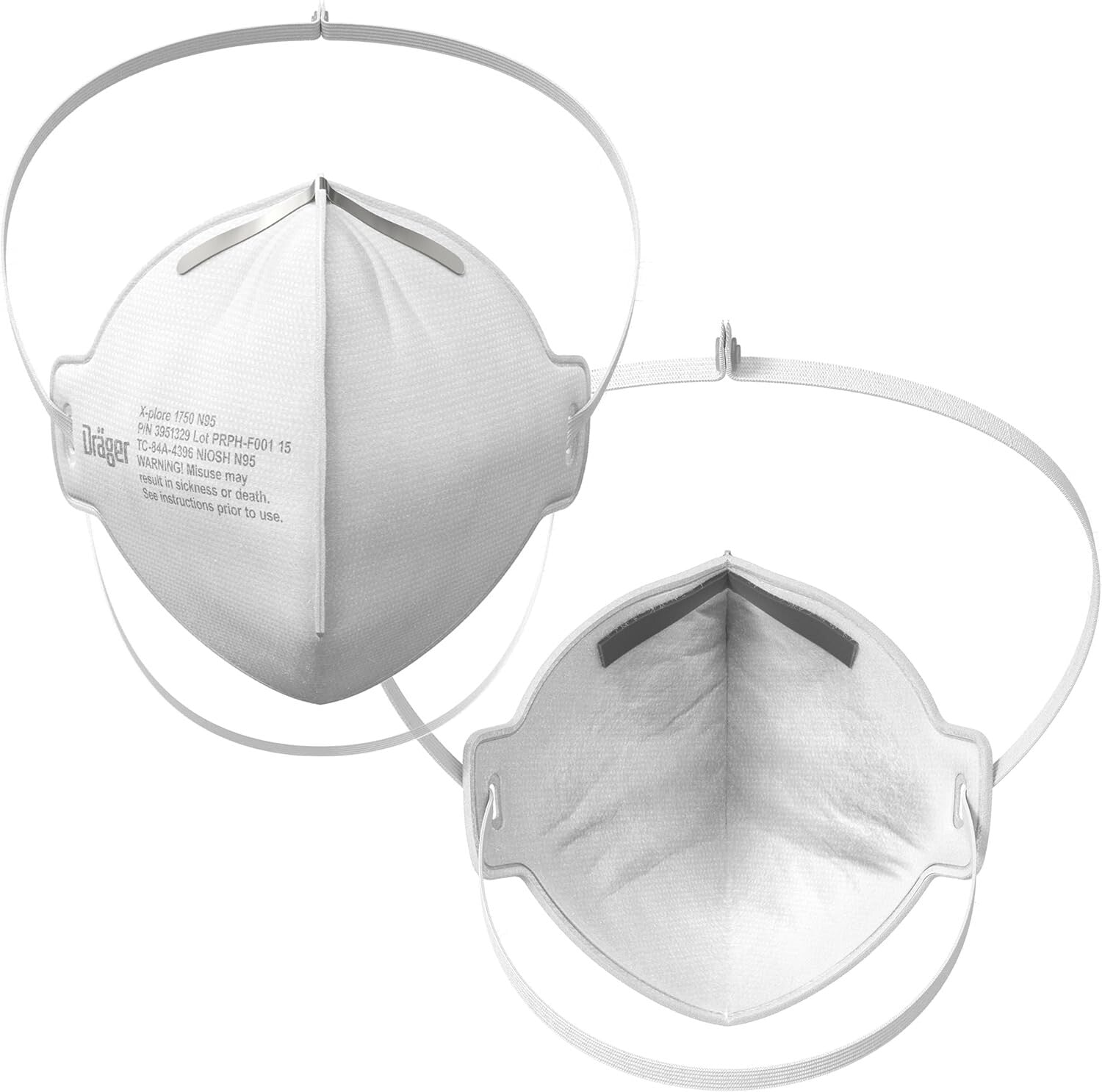 NIOSH-Approved X-plore 1750 C N95 Masks - Universal Fit for Maximum Comfort