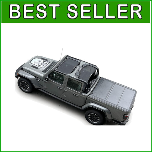 Black Screen Roof Cover for Jeep Gladiator 2018-2023 - Easy Installation