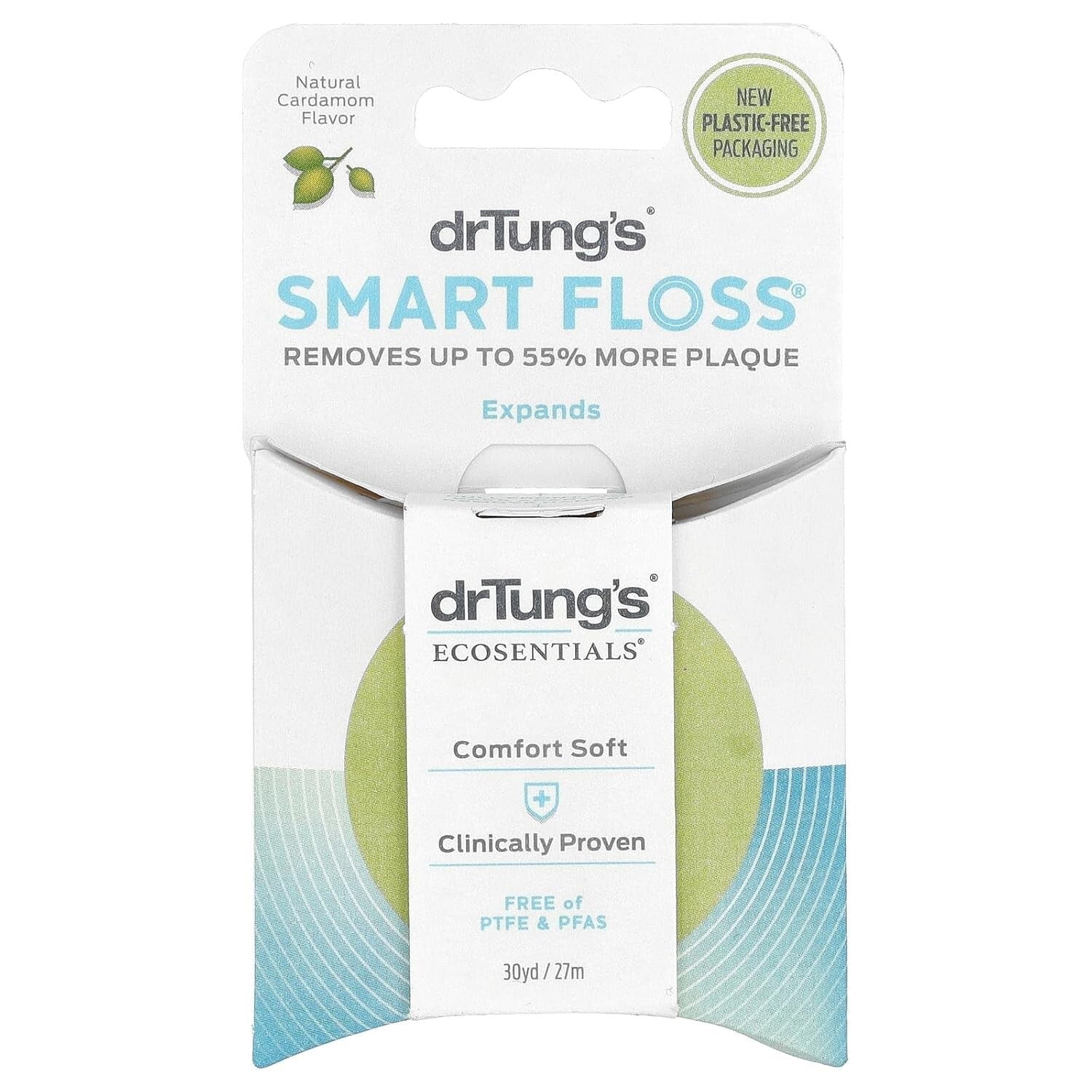 Eco-Friendly & Gentle Dental Floss - Cardamom Flavor, 12 Pack of Expanding Floss