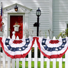 Load image into Gallery viewer, 4 Pack American Flag Bunting 3x6 - Perfect for Fourth of July Outdoor Decor