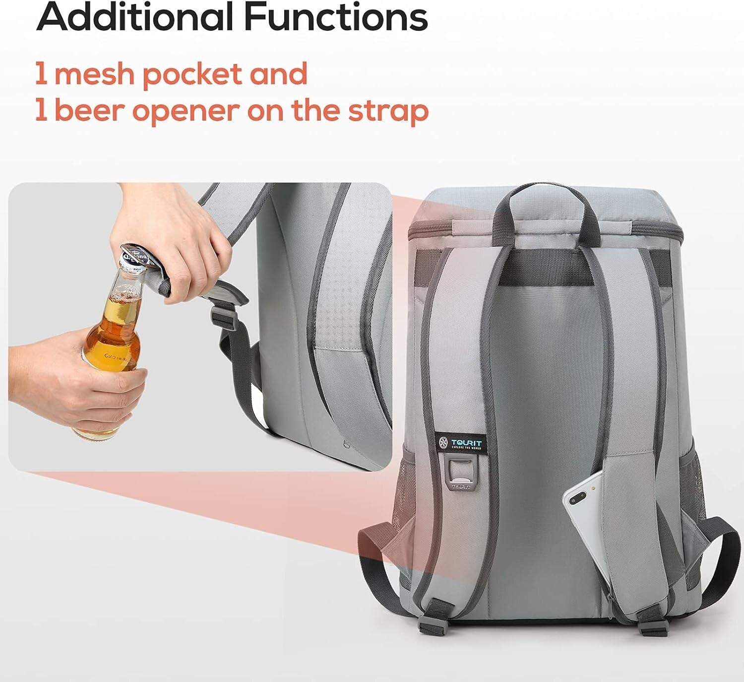 Durable Waterproof Insulated Cooler Backpack - 30 Can Capacity for Adventures