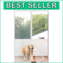 Load image into Gallery viewer, Magnetic Bug Screen Door – Heavy-Duty Mesh 48" x 96" Fits Doors Up to 46" x 94"