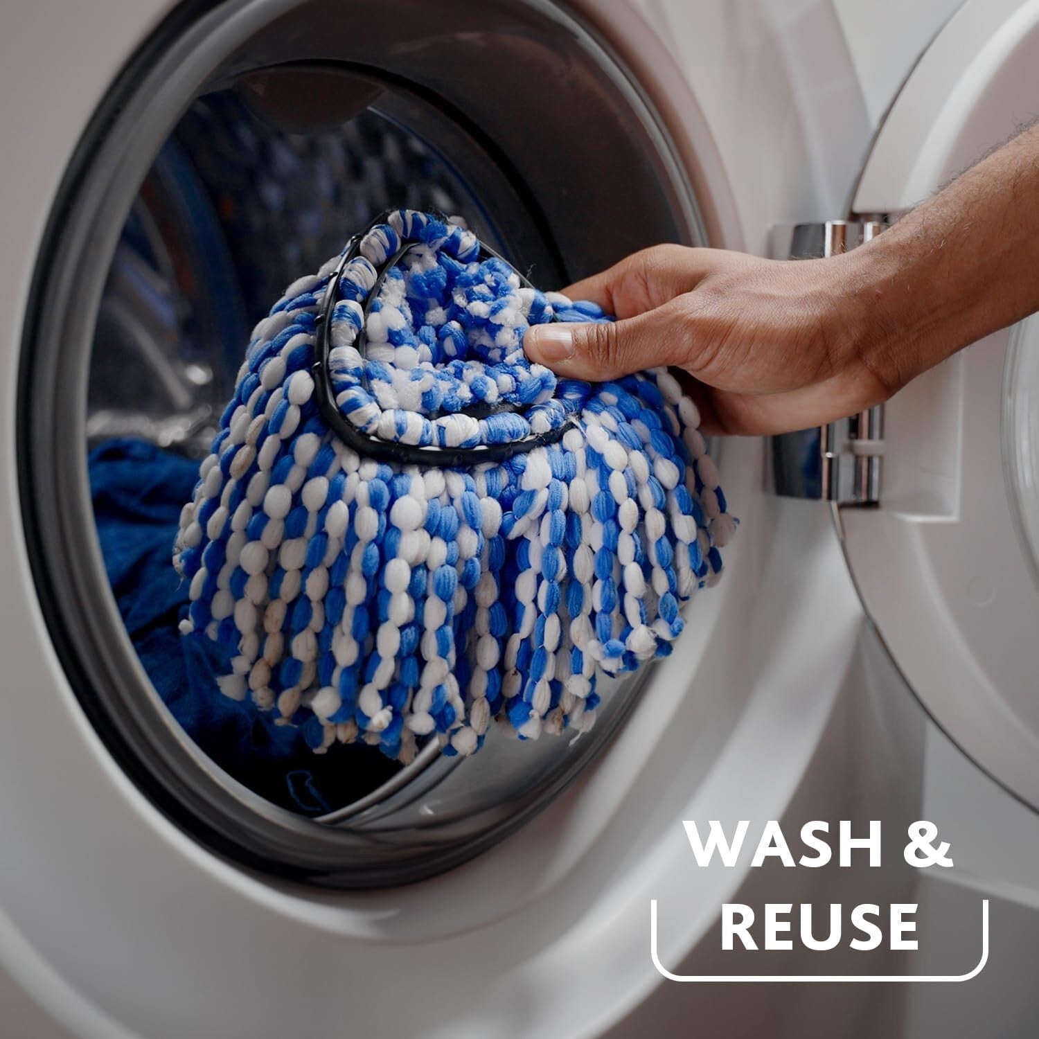 EasyWring RinseClean Spin Mop Set with 360° Bucket & 3 Extra Refill Heads