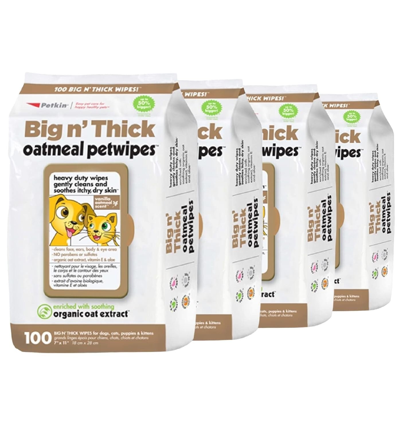 Gentle Organic Pet Wipes - 400 Count for Dogs & Cats, Perfect for Face and Ears