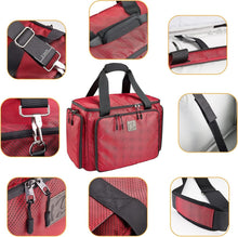 Load image into Gallery viewer, Versatile Red Sewing Machine Bag with Adjustable Trolley Handle – 19x11x13"