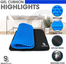 Load image into Gallery viewer, Ergonomic Gel Seat Cushion with Pressure Relief &amp; Cooling for Comfortable Seats