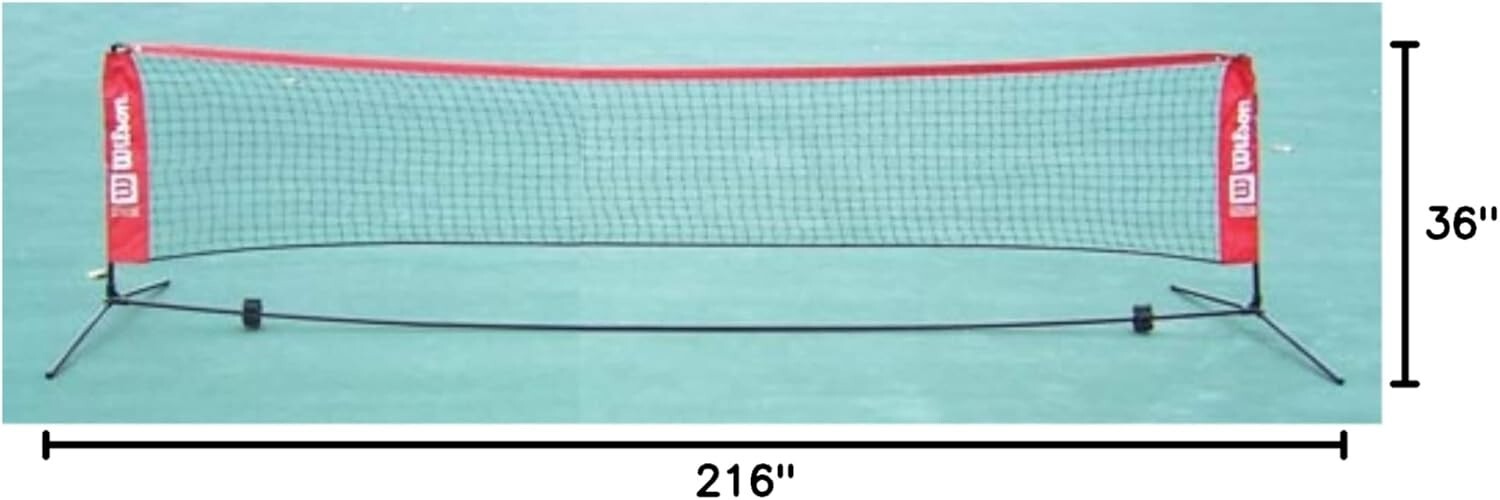 Wilson EZ Tennis Net, 18 ft - Lightweight, Quick Setup for Young Athletes