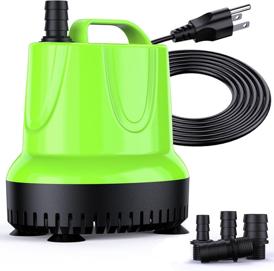 Durable Hydroponics Pump with 11 FT Lift Height - Ideal for Aquariums & Ponds