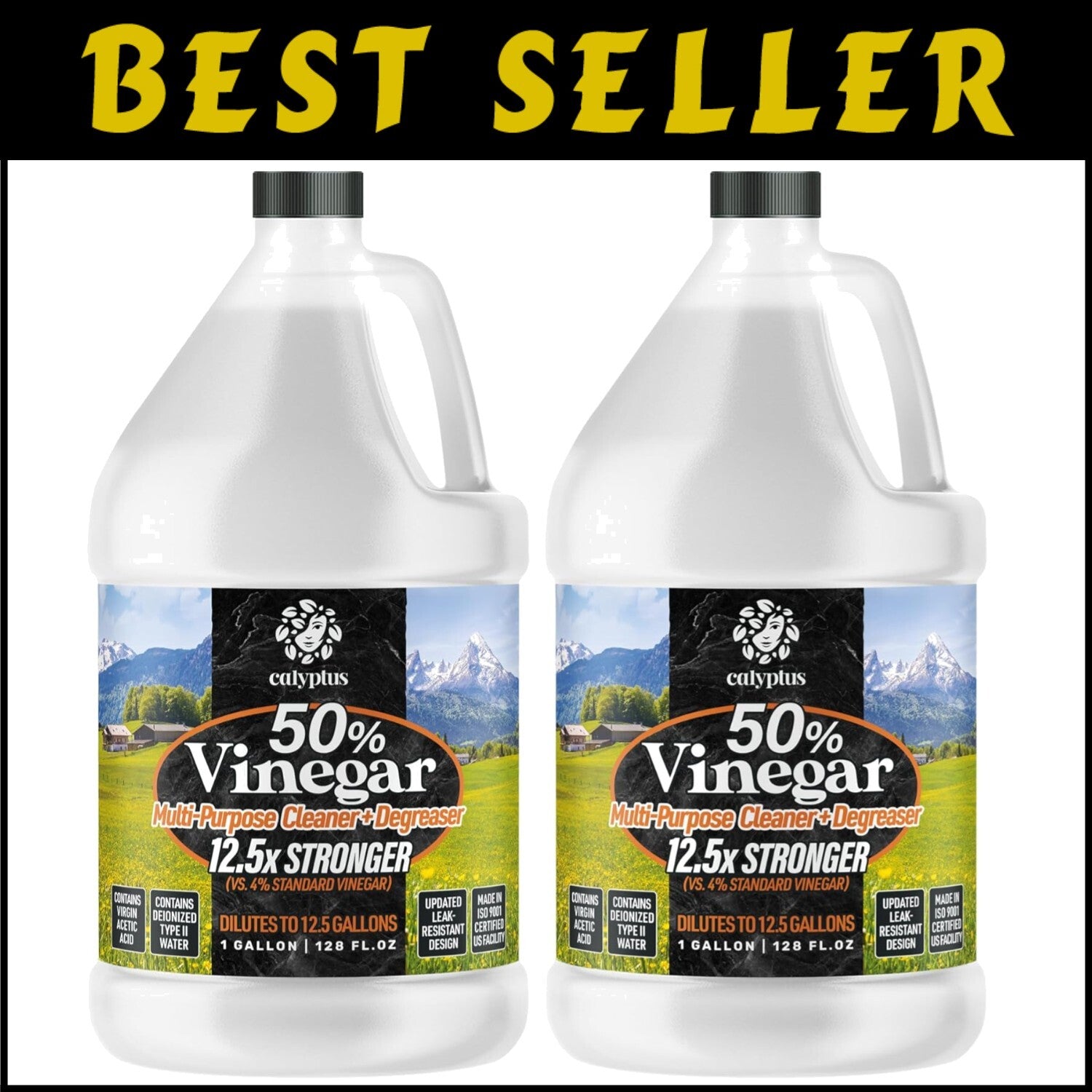 High-Potency 50% Vinegar Cleaner - Dilutes to 5% Acidity for Ultimate Efficiency