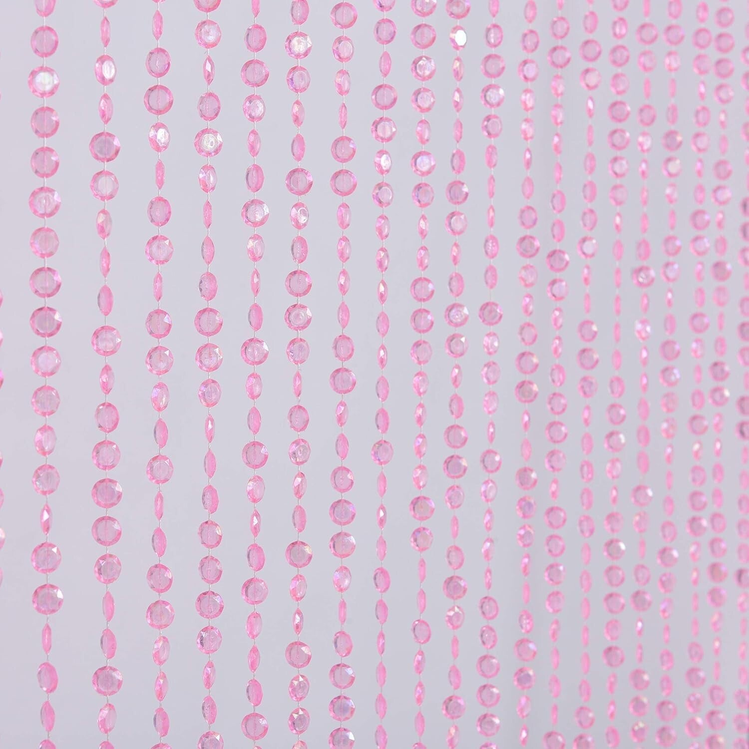 Versatile Iridescent 3' x 9' Beaded Curtain - Perfect for Parties & Bedrooms