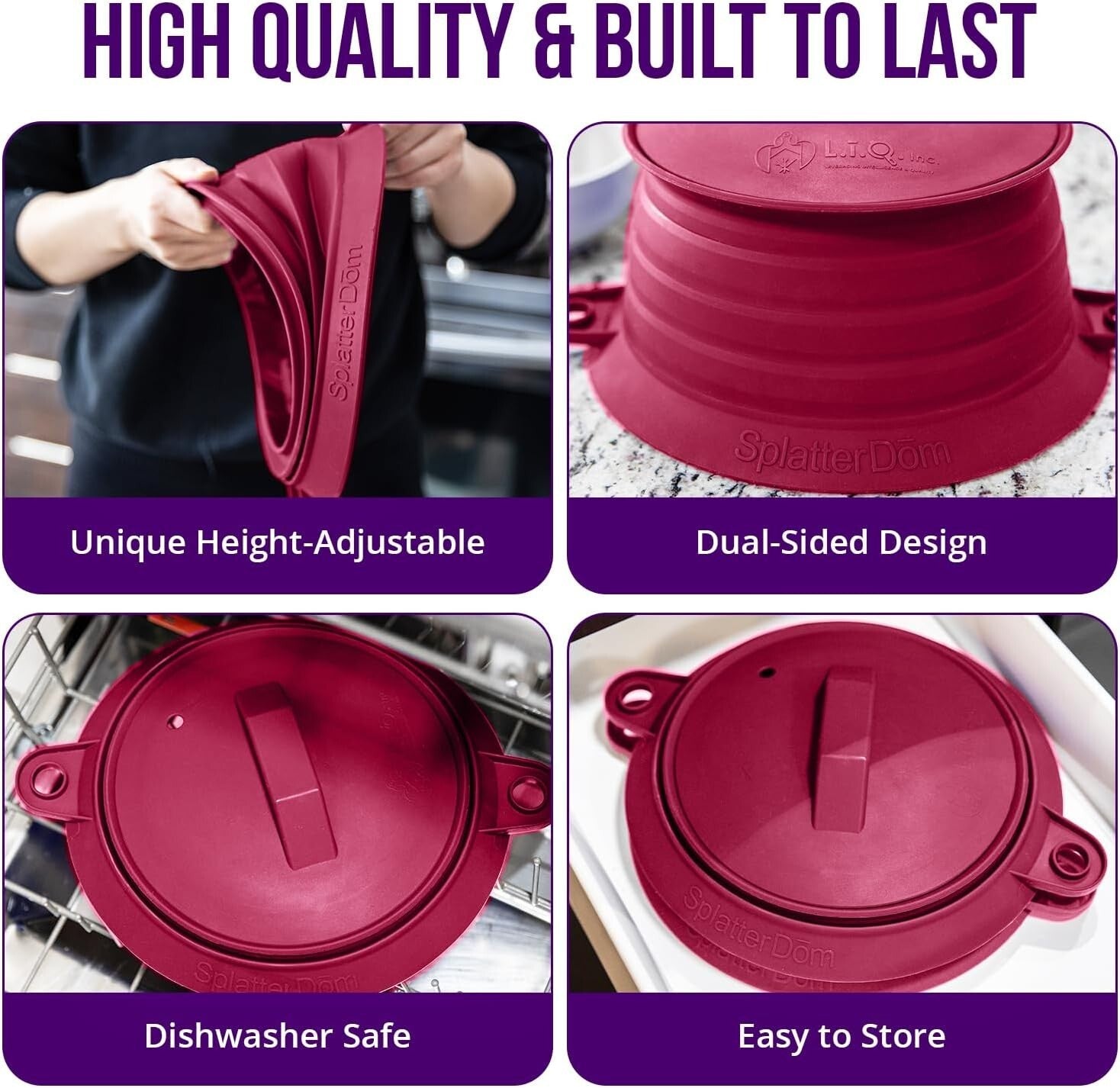 Adjustable Silicone Splatter Dome for Pots – Keeps Stovetop Clean & Grease-Free