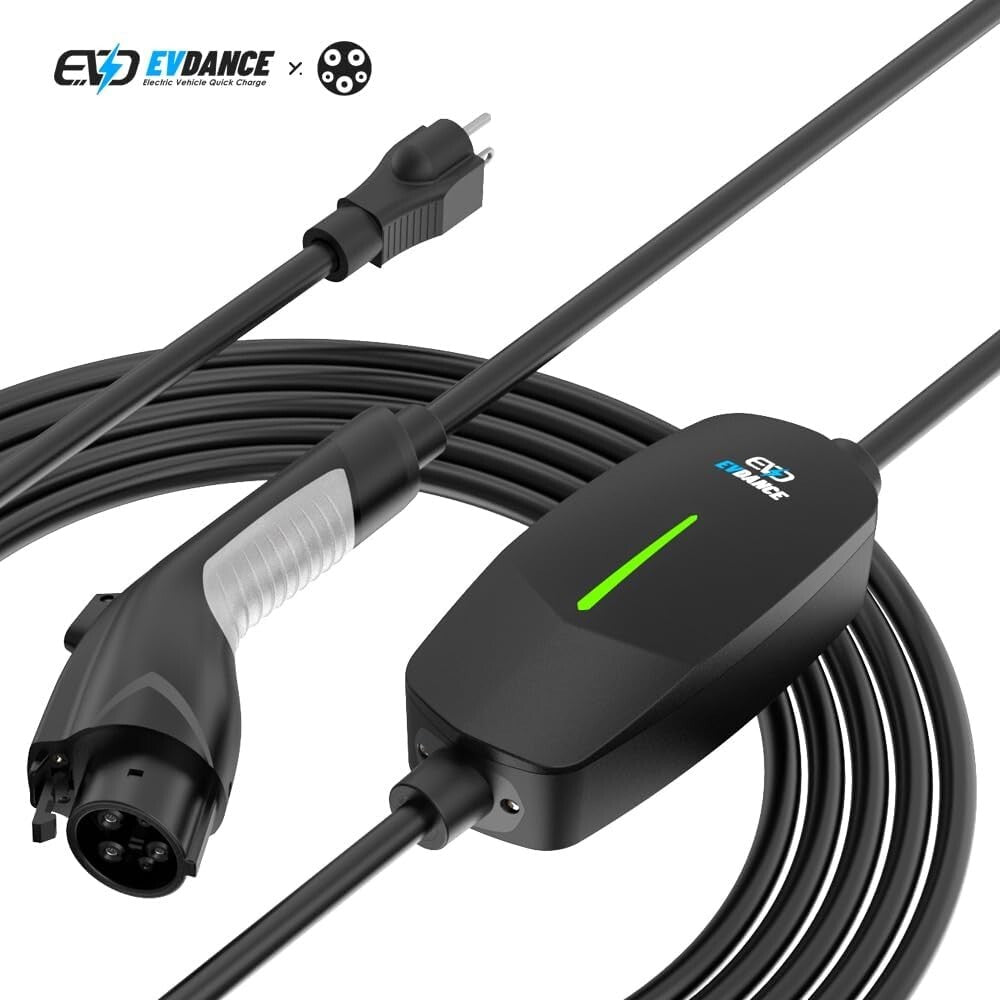 Lightweight 7lb Portable EV Charger for J1772 Vehicles - Fast Charging Solution