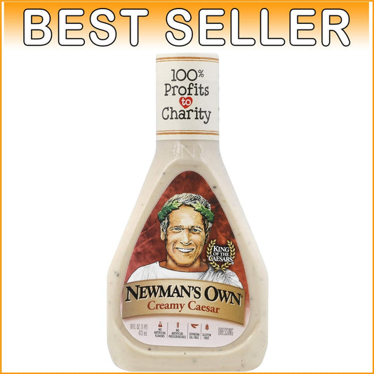 Newman's Own Creamy Caesar Dressing 16 oz - Perfect for Salads & More - 6 Pack
