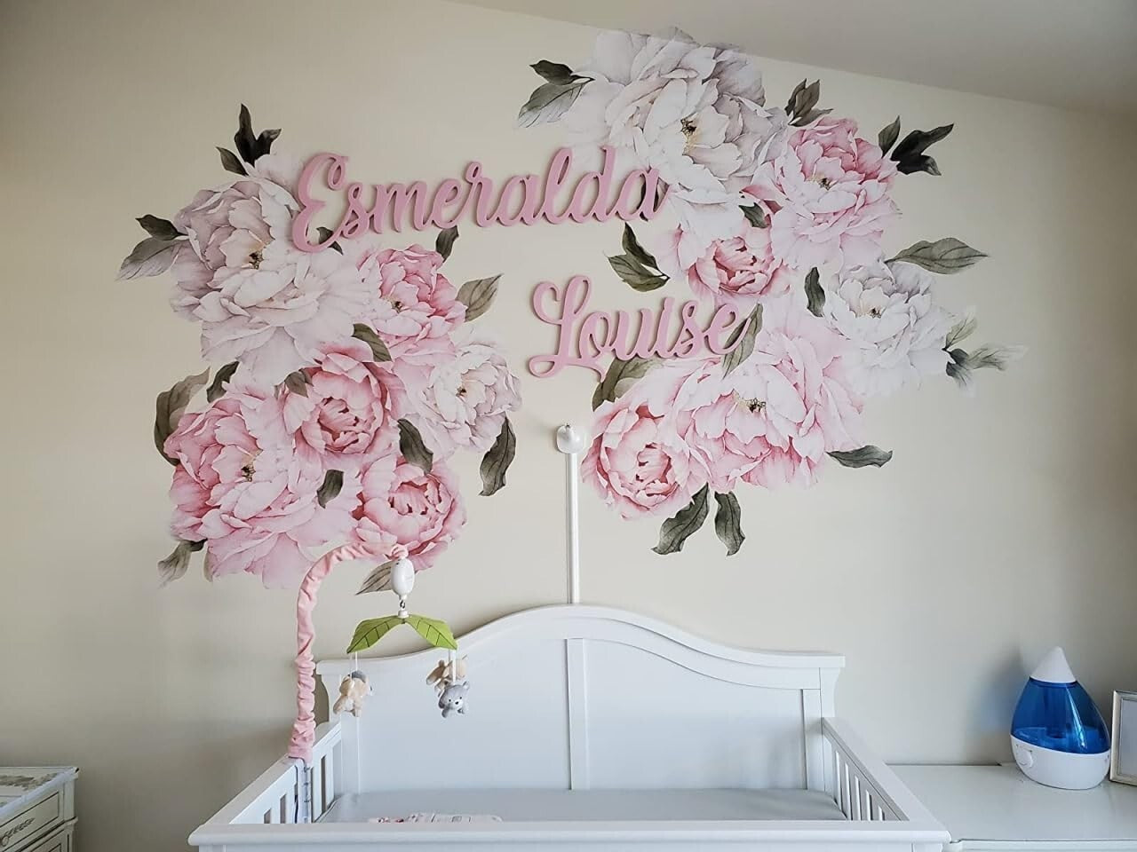 Vibrant Peony Bouquet Removable Wall Decals - Perfect for Bedroom and Nursery