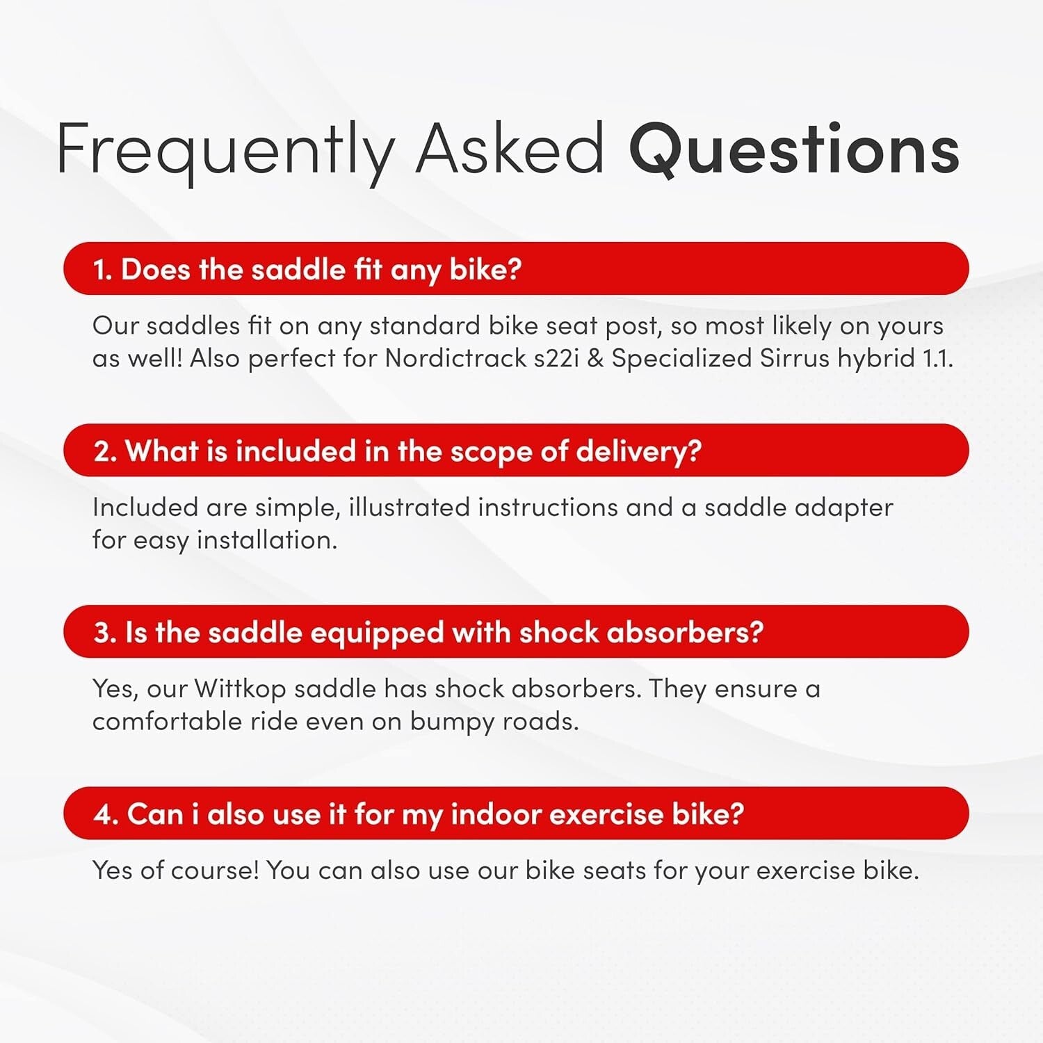 Comfortable Bike Saddle - Ergonomic Design for Long Rides, Lightweight & Durable