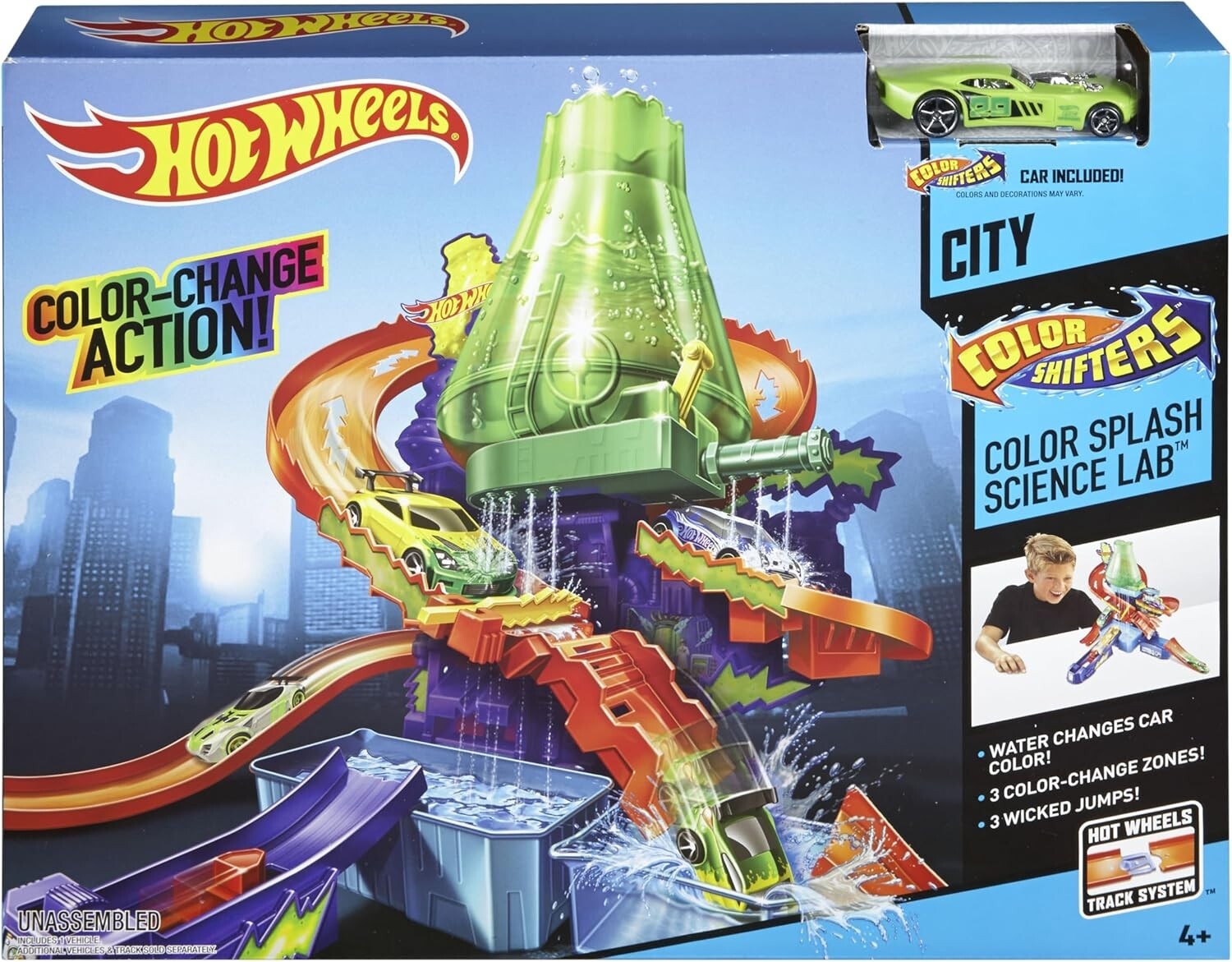 Exciting Color Shifters Lab Playset with Release Lever and Car - Thrilling Races