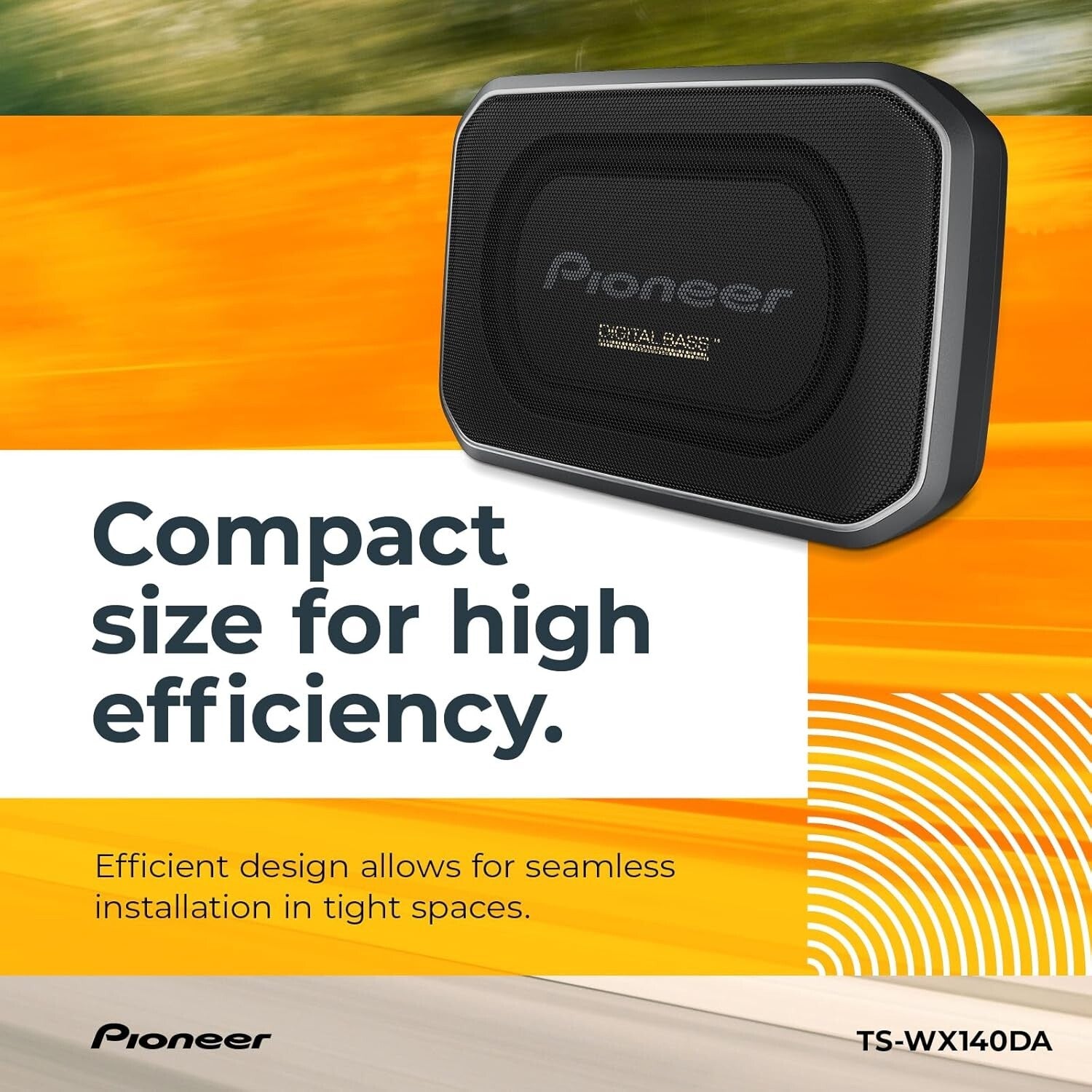 Enhanced Car Audio Experience - 170W Compact Subwoofer with Flexible Install