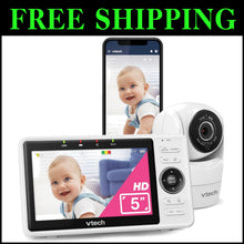 Load image into Gallery viewer, Smart Baby Monitor with Remote Access, HD Night Vision &amp; Temperature Alerts