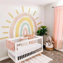 Load image into Gallery viewer, Fun Boho Rainbow Sun Wall Decals, Ideal for Kids' Playroom or Nursery Decor