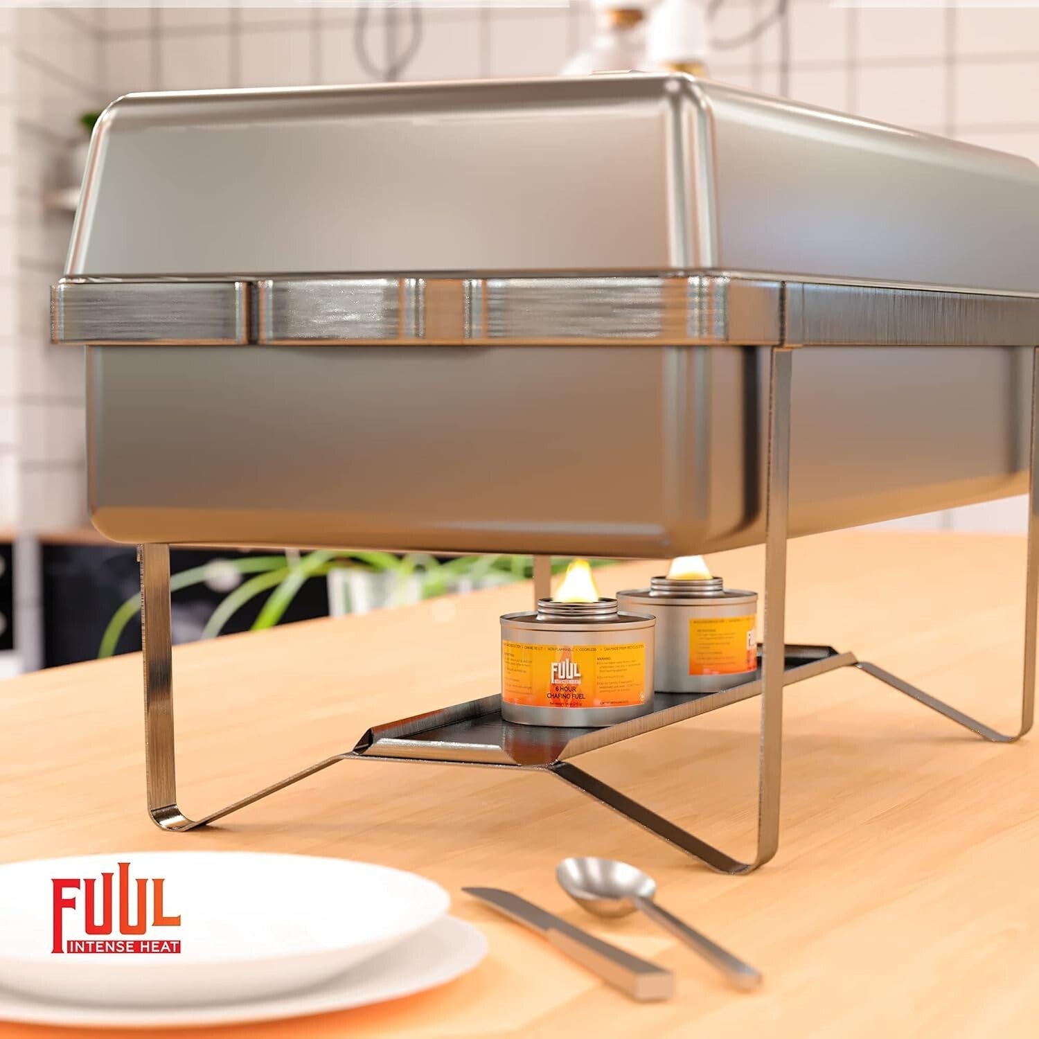 Premium 6-Hour Chafing Fuel 2-Pack Cans for Events | Wick Set with Opener