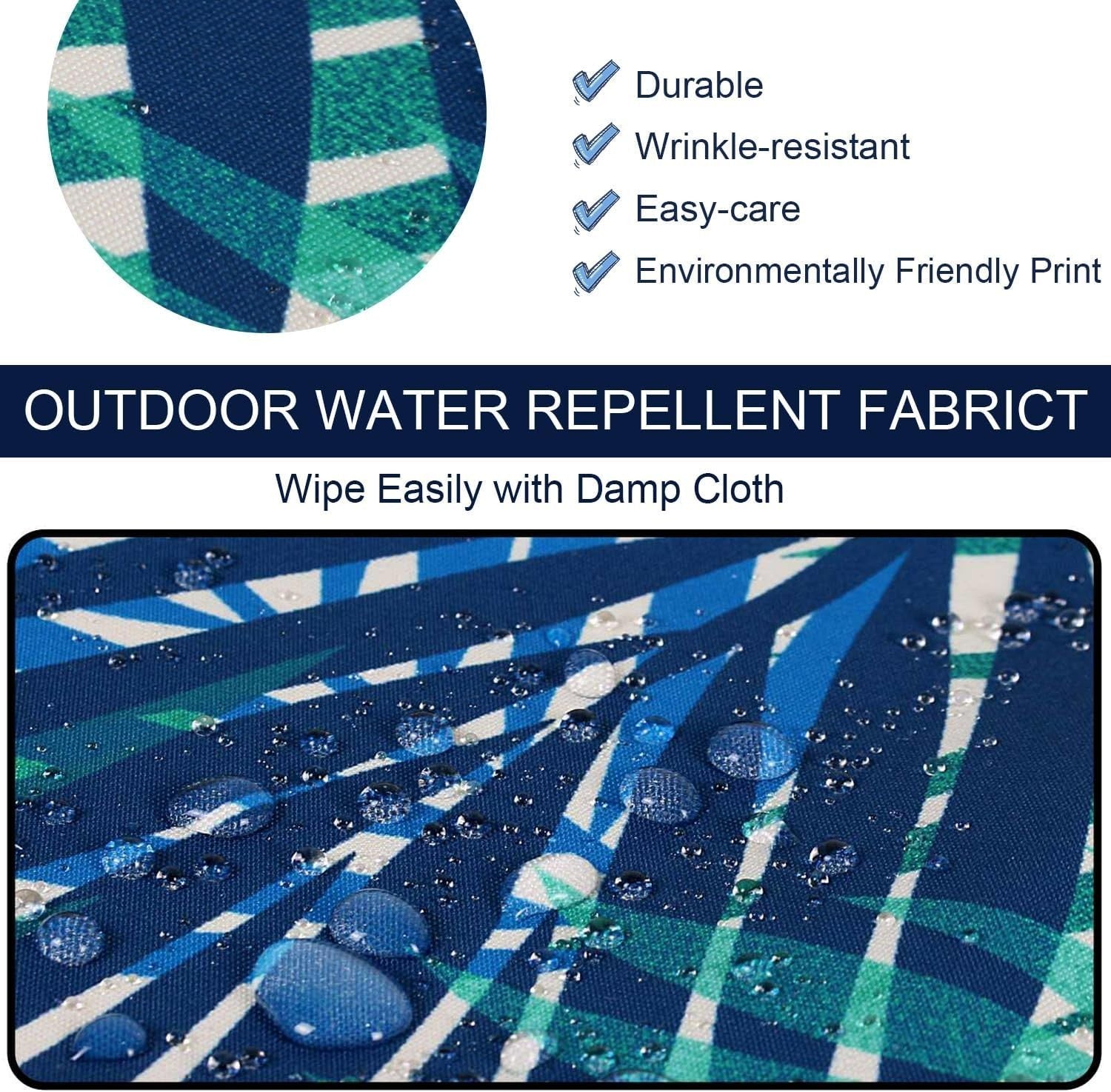 Waterproof Tropical Leaf Cushion Slipcovers Set of 4 - Outdoor Chair Protection