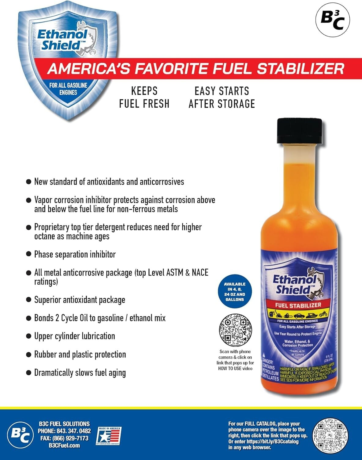 Fuel Stabilizer 1 Gallon - Year-Round Engine Protection & Corrosion Prevention