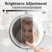 Load image into Gallery viewer, Rechargeable 9-Inch Vanity Mirror with 60 LEDs - Dimmable &amp; 3 Color Lights