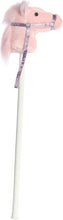 Load image into Gallery viewer, Pink Fantasy Stick Pony – Rideable Plush Stuffed Animal for Active Fun