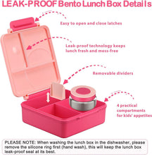 Load image into Gallery viewer, Insulated Bento Lunch Box Set with Leak-Proof Soup Thermo for School Kids