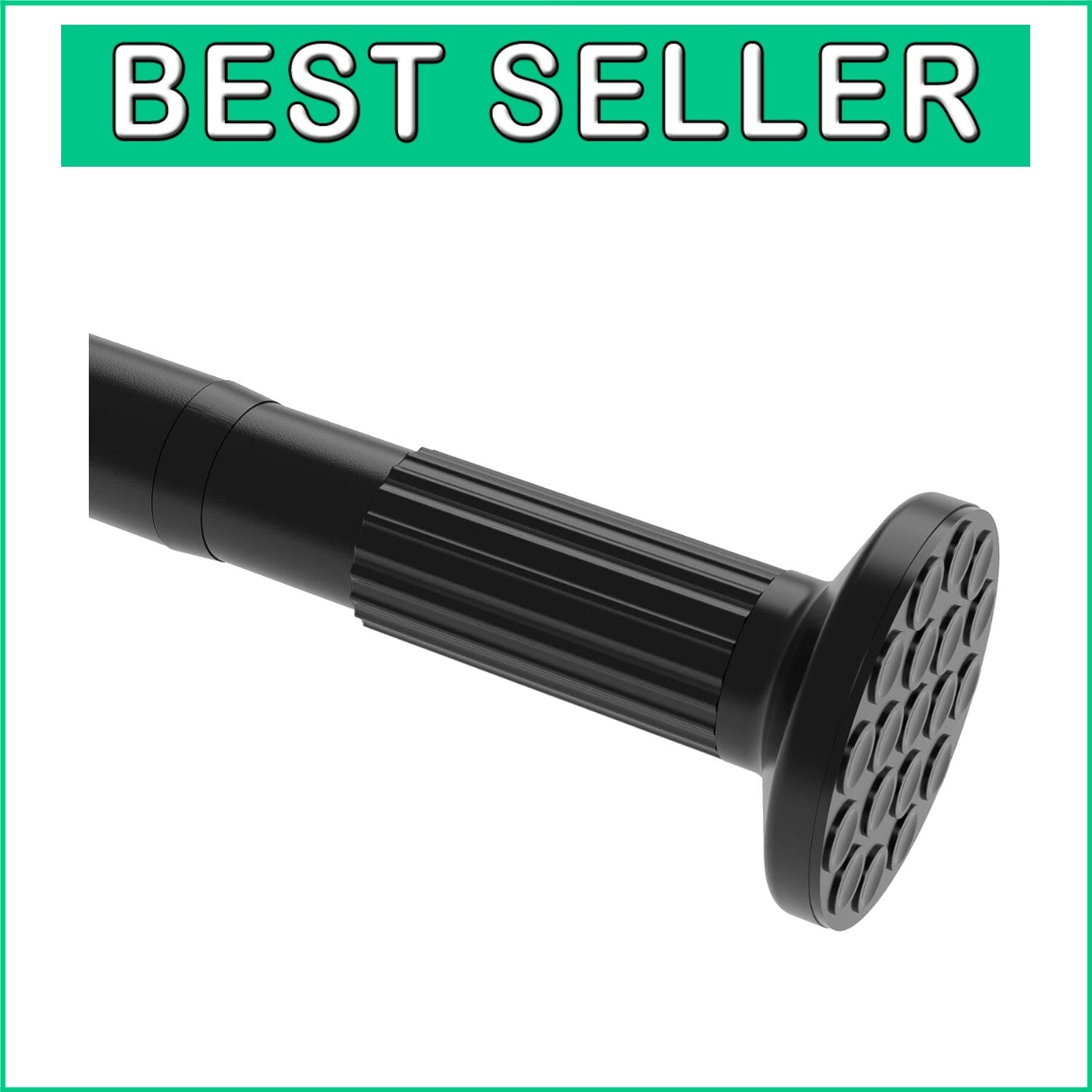 Rust-Proof Adjustable Tension Rod for All Surfaces, 51-165 Inch, Black Finish